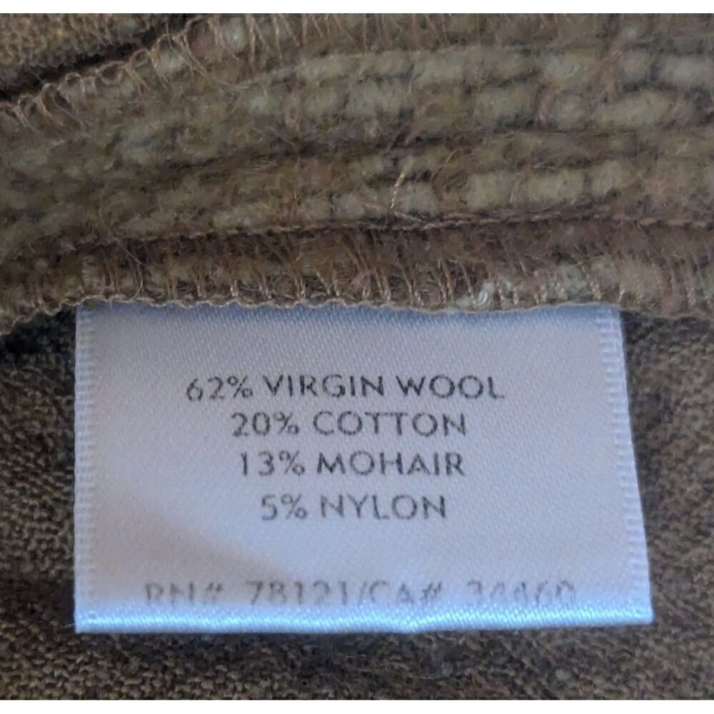 Eileen Fisher Wool Blend Textured Knit Blazer PM Pockets Button Front Golden - Picture 6 of 6